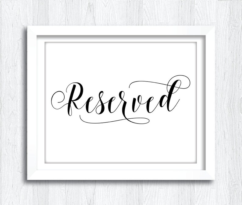 It's just a photo of Printable Reserved Signs within editable template response It is an image of Printable Reserved Signs within editable template response