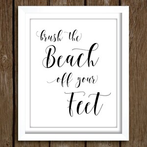 Printable Beach Sign Instant Download Beach Wedding Brush - Etsy