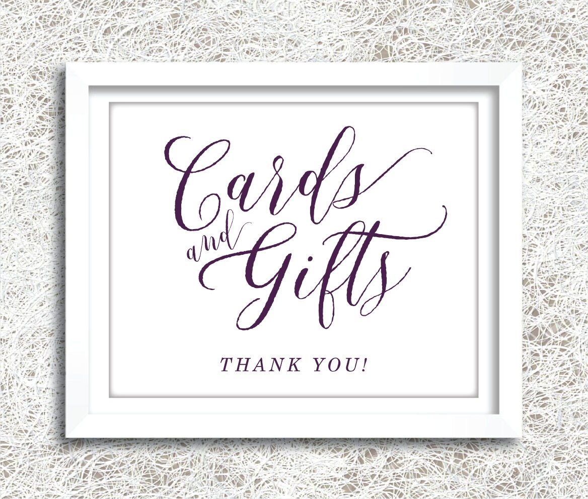 Printable Plum Cards and Gifts Sign Instant Download Plum Etsy