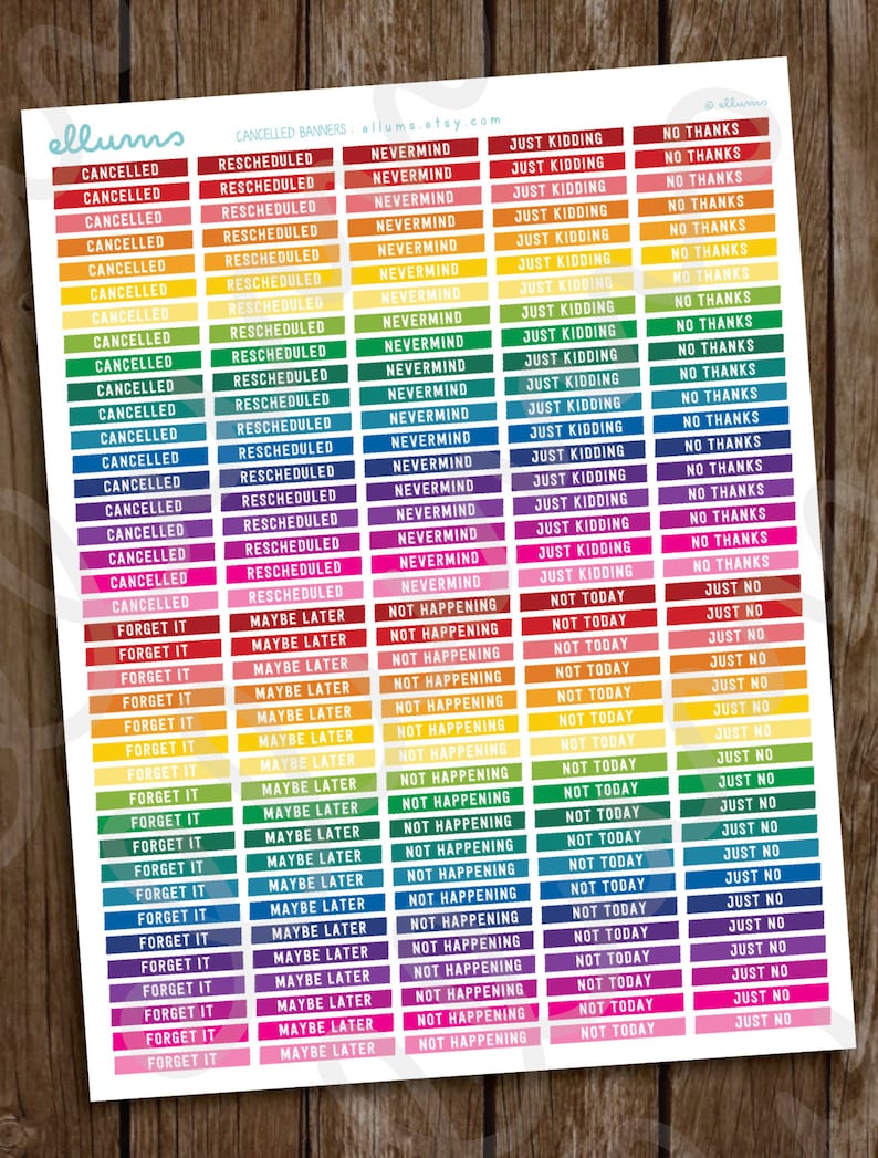 cancelled planner stickers printable pdf jpg cancelled etsy