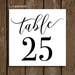 Printable Table Numbers 1 30 Tented Instant Download Printable Wedding ...