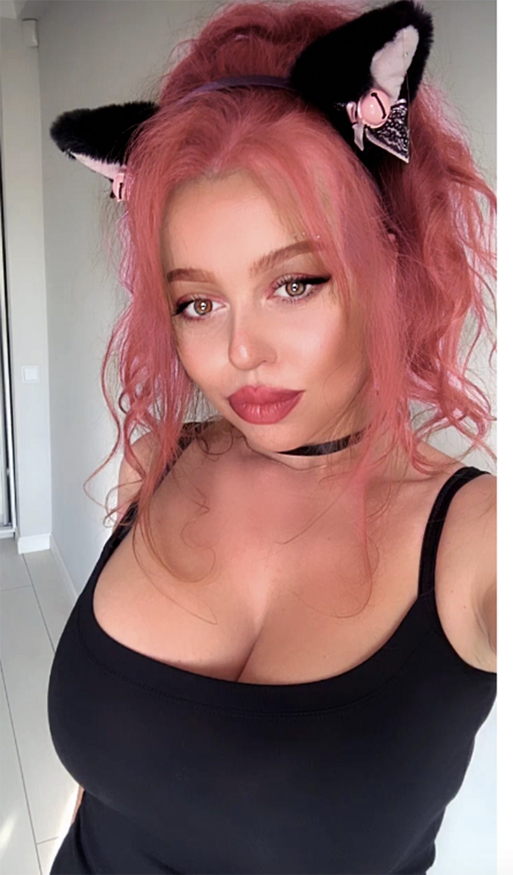 Black Neko Cat Ears Cosplay Cat Ears Kawaii Ears Cat Neko Etsy