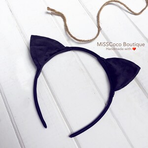 Black Silk Cat Ears Cat Ears Cat Headband Ariana Grande - Etsy