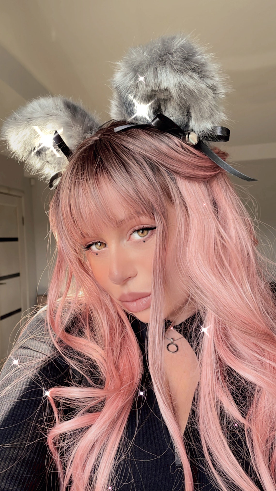 Realistic Fur Cat Ears Headband Cat Ears Headband Animal Cat Etsy