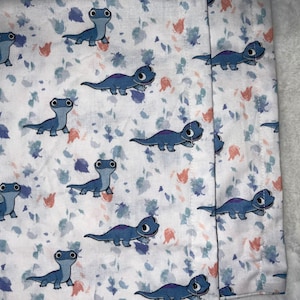 Little blue lizard Toddler pillowcase or crib sheet