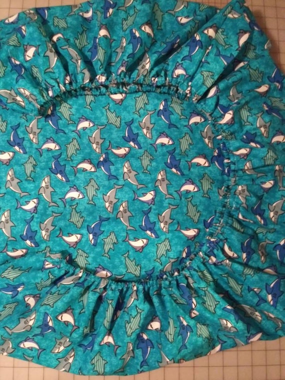Shark Baby Sharkcrib Sheet Boys Or Girl Teal Crib Sheet Etsy