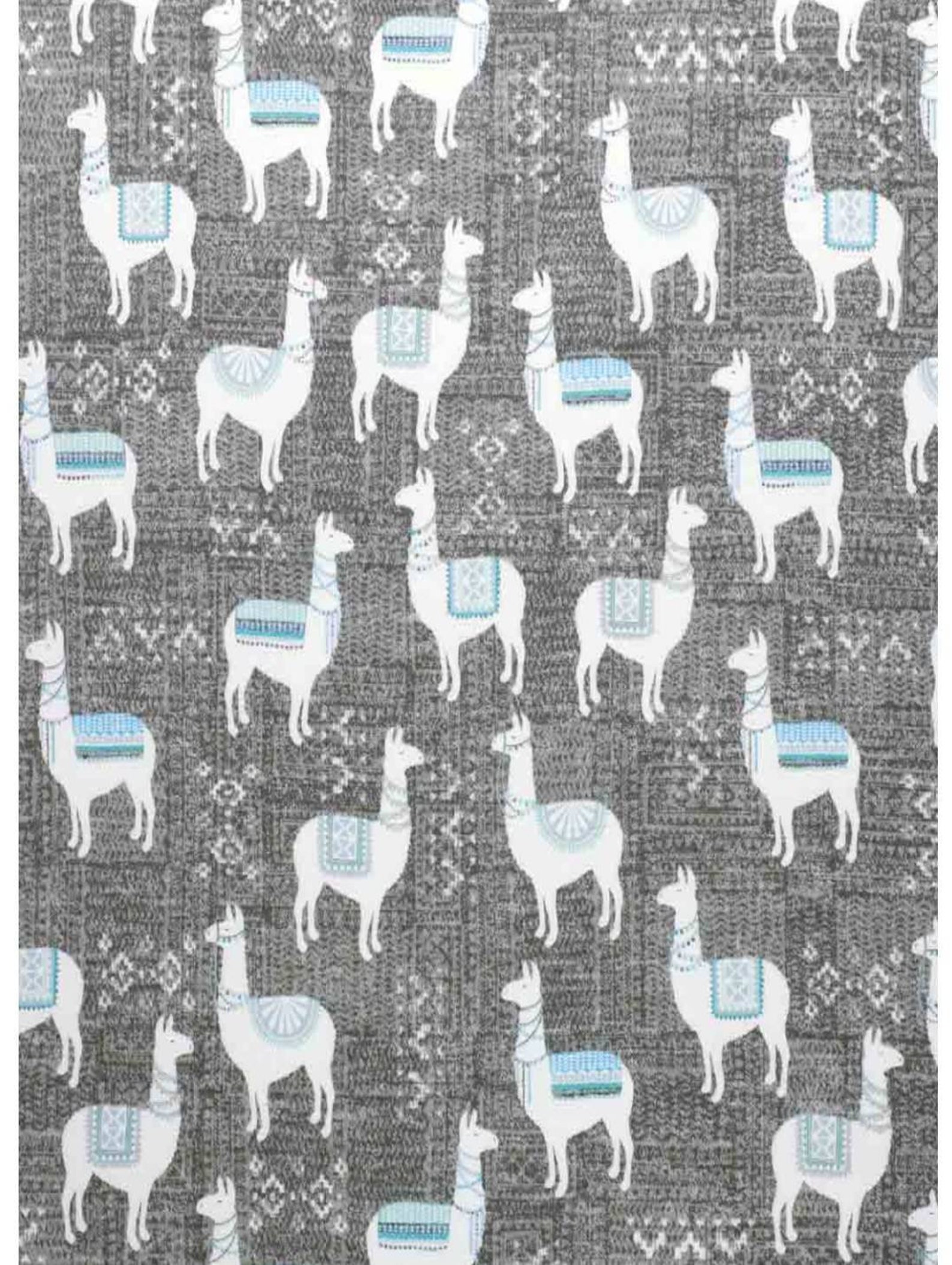 White Llamas on Grey Snuggle Flannel Crib Sheet Toddler Fitted Etsy