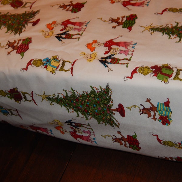 Grench stole christmas ,crib sheet, christmas ,Toddler Fitted bed sheet