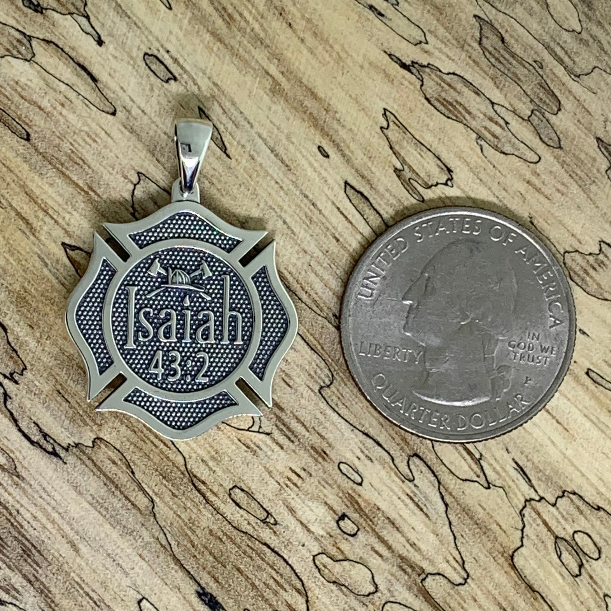 Firefighter Maltese Cross Isaiah 43 2 Reversible Pendant With Scramble firefighter-maltese-cross-isaiah-43-2-reversible-pendant-with-scramble