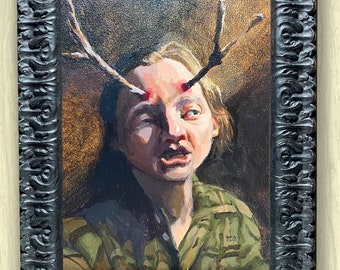 Antler Boy Original Painting