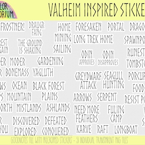 Valheim Viking Game Inspired Digital Planner Stickers for GoodNotes, iPad and Android Planning