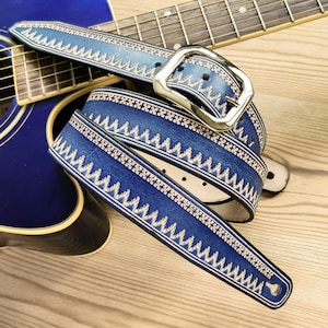 Sangle de Guitare en Cuir de Vachette Mat Accessoire d'Instrument