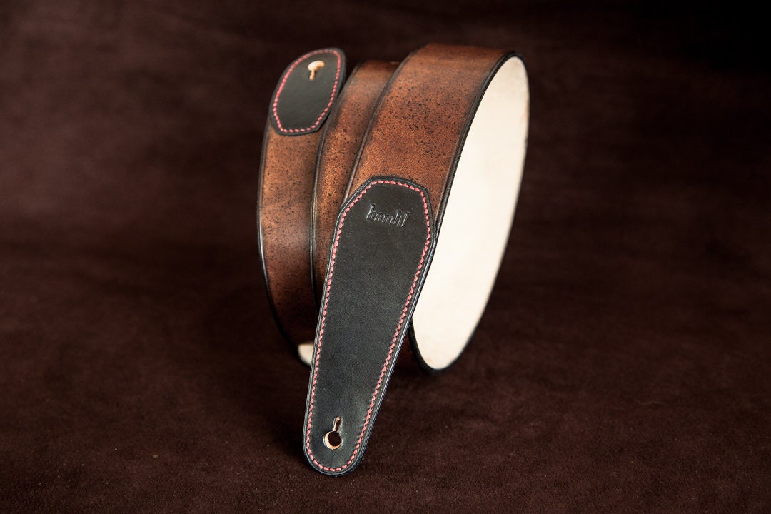 Leather Guitar Strap Rock Custom Leather Strap 