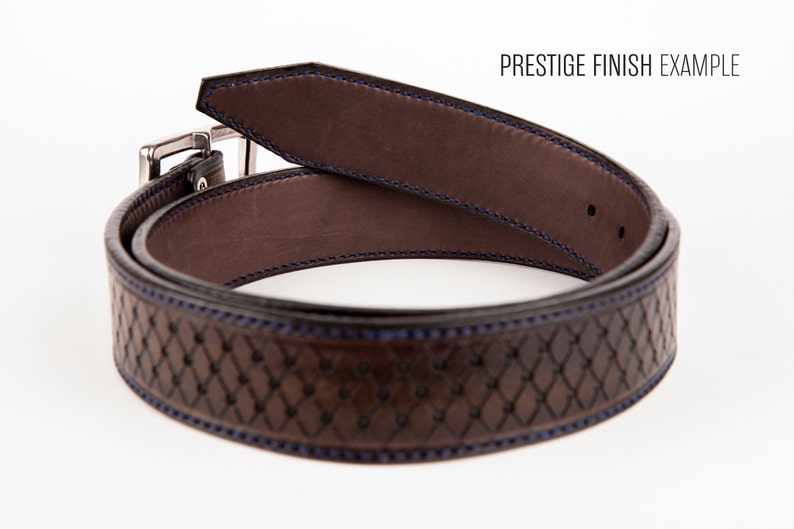 Ceinture cuir marron pour homme style denim réalisée à la main image 5