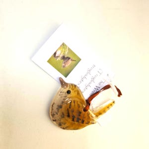 Fused Glass Wren Suncatcher Window Hanger image 1
