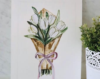 Tulips Art Print 11x14in, Home Decor, Travel Art, Wall Artwork