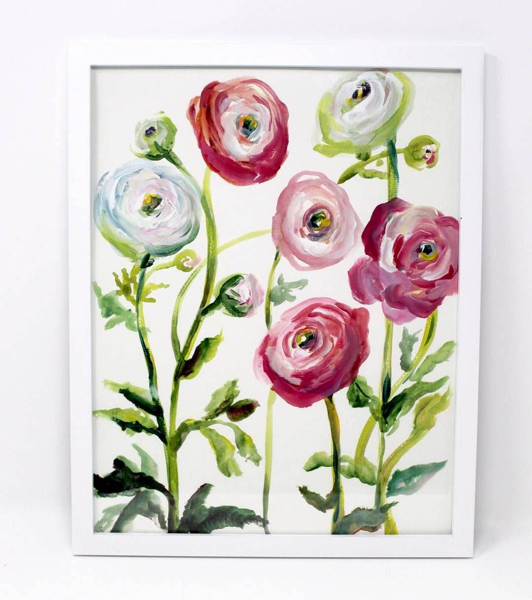 Fresh Pink Floral Art Print, 11x14in, Flower Art, Home Decor, Floral