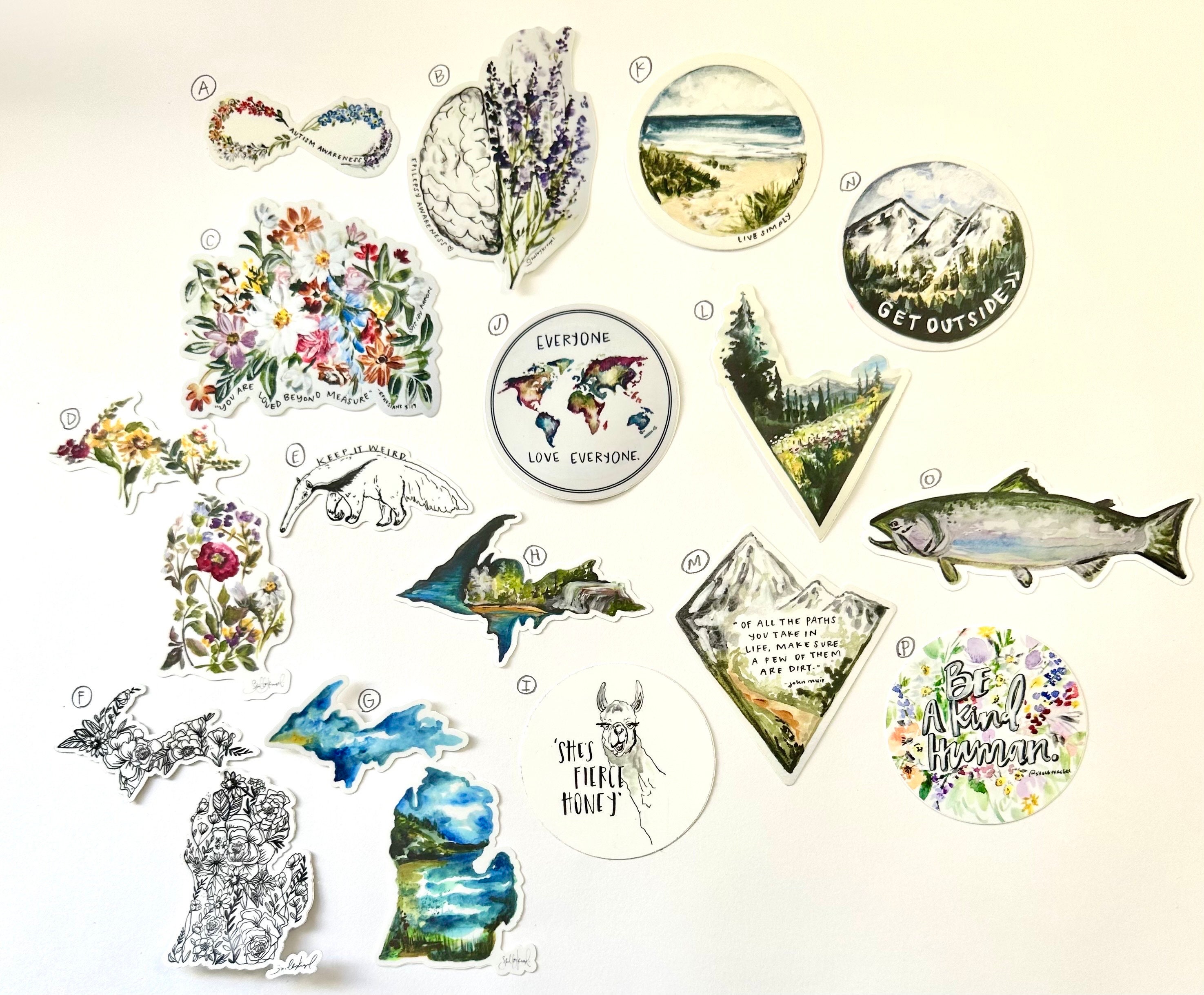 Set of Three Stickers/decals, Weather Resistant, Vinyl Stickers, Laptop ...