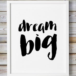 Dream Big Printables, Children Wall Art, Boys Room Decor, Nursery Print ...