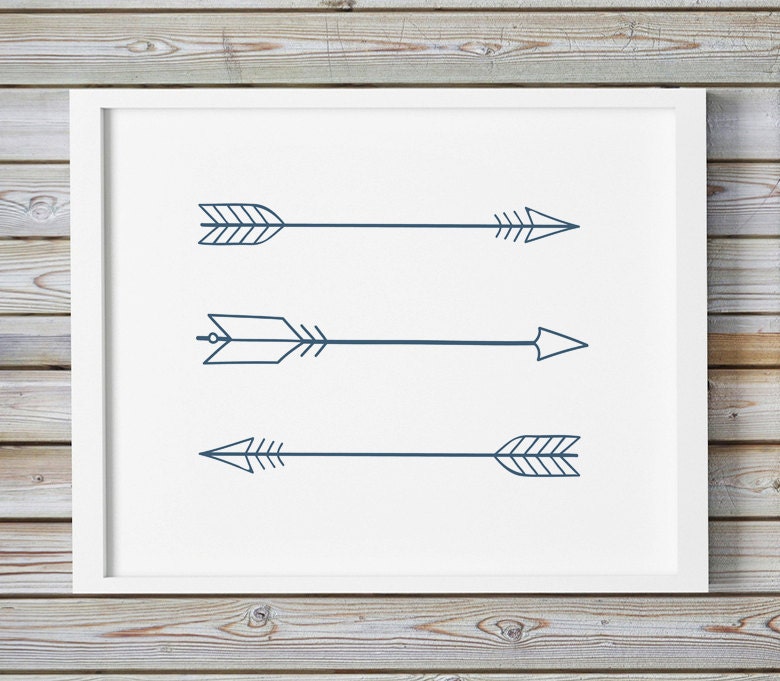 Arrow Wall Art Print Arrow Art Navy Blue Arrow Prints Arrow - Etsy