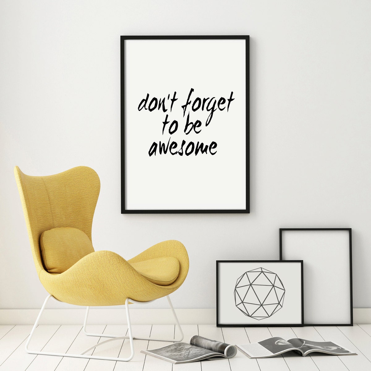 Don't Forget to Be Awesome Printable Quote Poster Inspirational Art ...