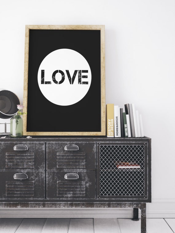 Love Printable Nordic Tumblr Room Decor Teen Girl Printable Quote Affiche Scandinave Love Poster Large Wall Art Black White Printable
