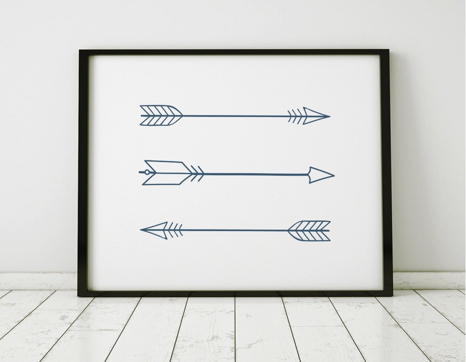 Arrow Wall Art Print Arrow Art Navy Blue Arrow Prints Arrow - Etsy