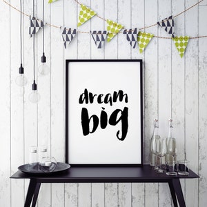 Dream Big Printables, Children Wall Art, Boys Room Decor, Nursery Print ...