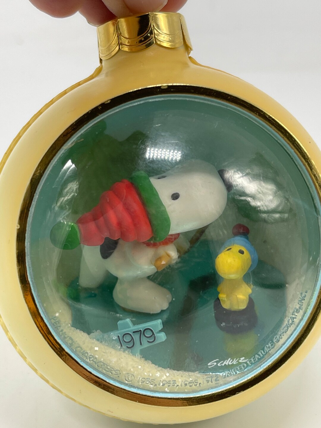 Vintage Hallmark Peanuts Ornament Snoopy Woodstock on Ice Etsy