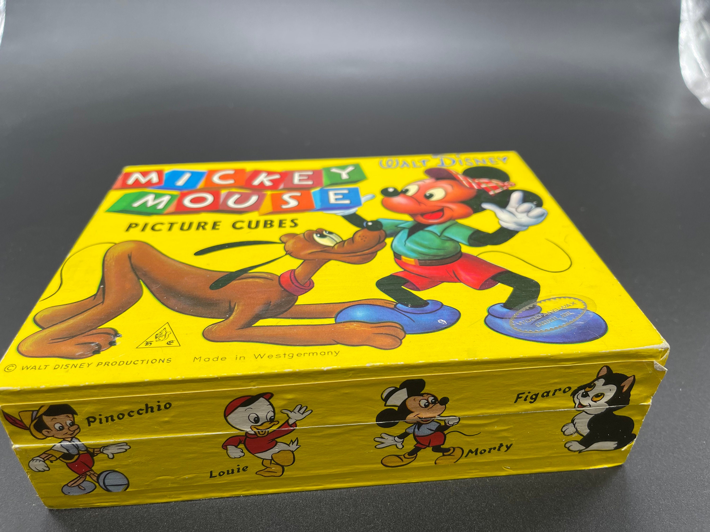 Vintage Walt Disney Mickey Mouse Picture Cubes - 1950s - Etsy