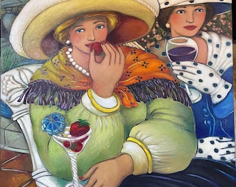 Rare Original Linda Carter Holman Painting - Spring Begun