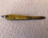 Vintage Cracked Ice Celluloid Utica Pocket Knife