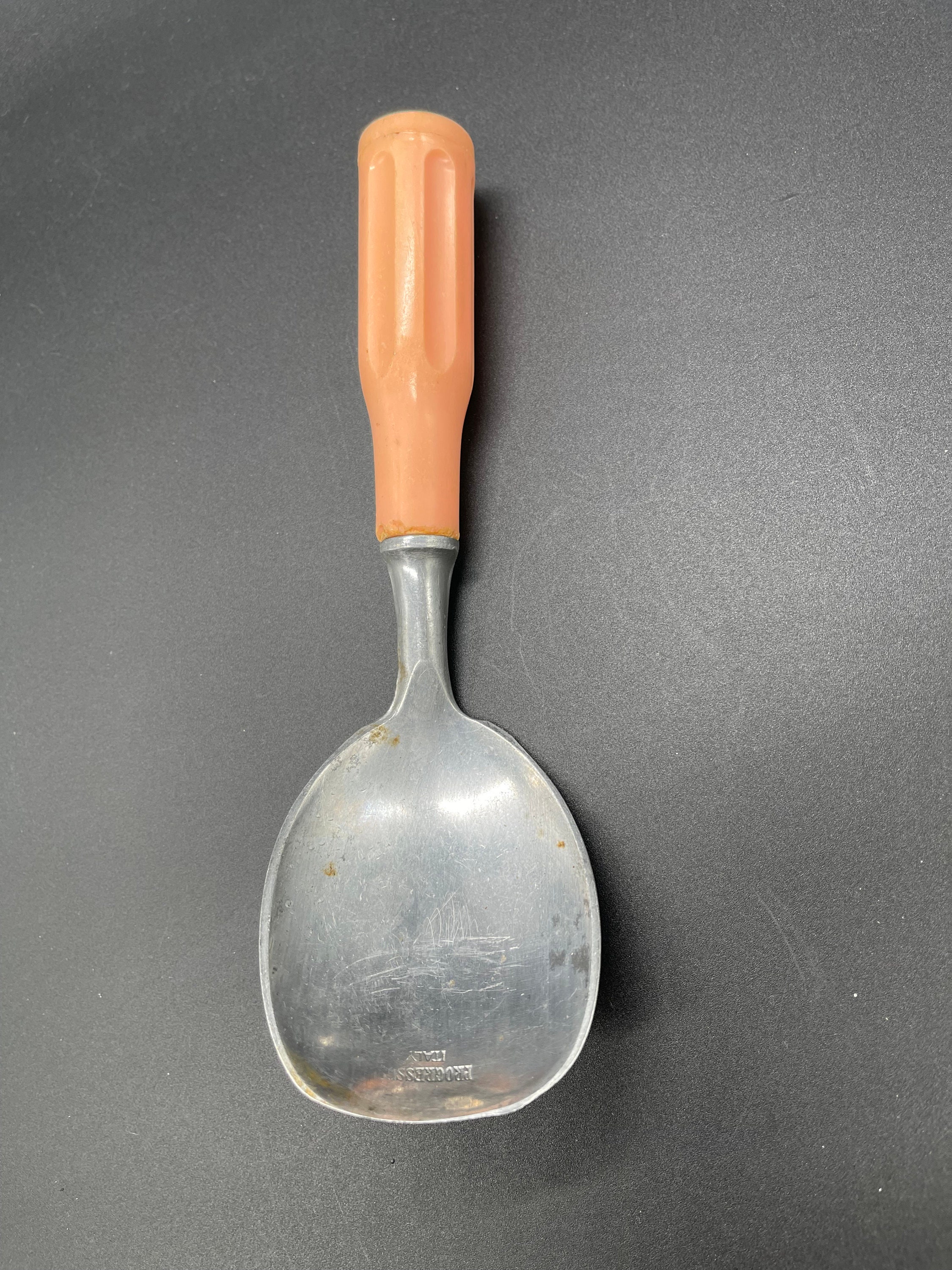 Vintage Italian Ice Cream Scoop Vintage Progressus Ice Cream Scoop W/ Pink  Handle 