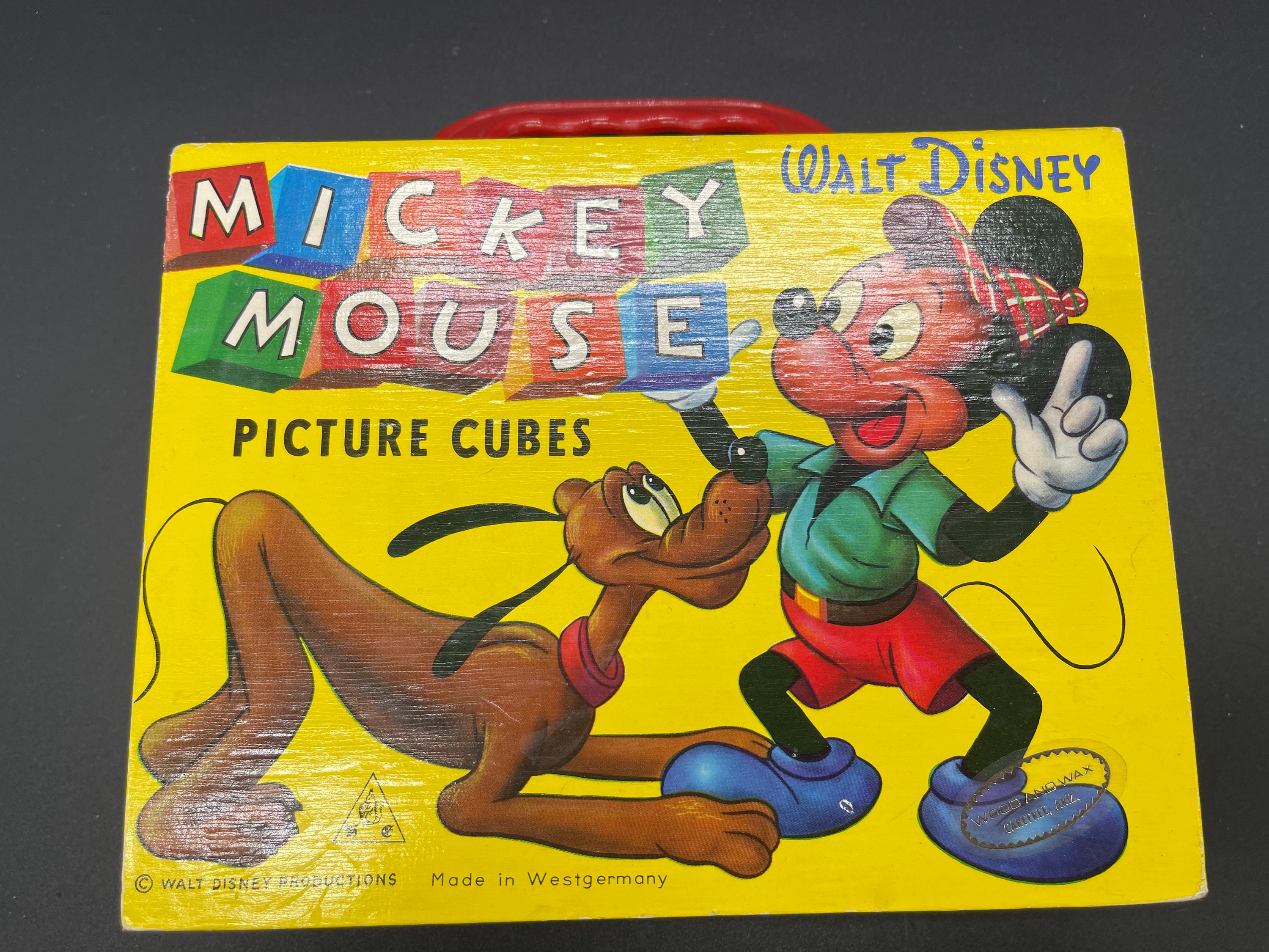 アンティーク雑貨 Walt Disney Mickey Mouse Picture Cubes Vintage Walt Disney Mickey Mouse Picture Cubes - 1950s - Etsy