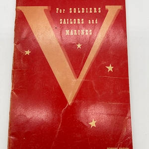 Victory Song Book for Soldiers Sailors and Marines - 1942
