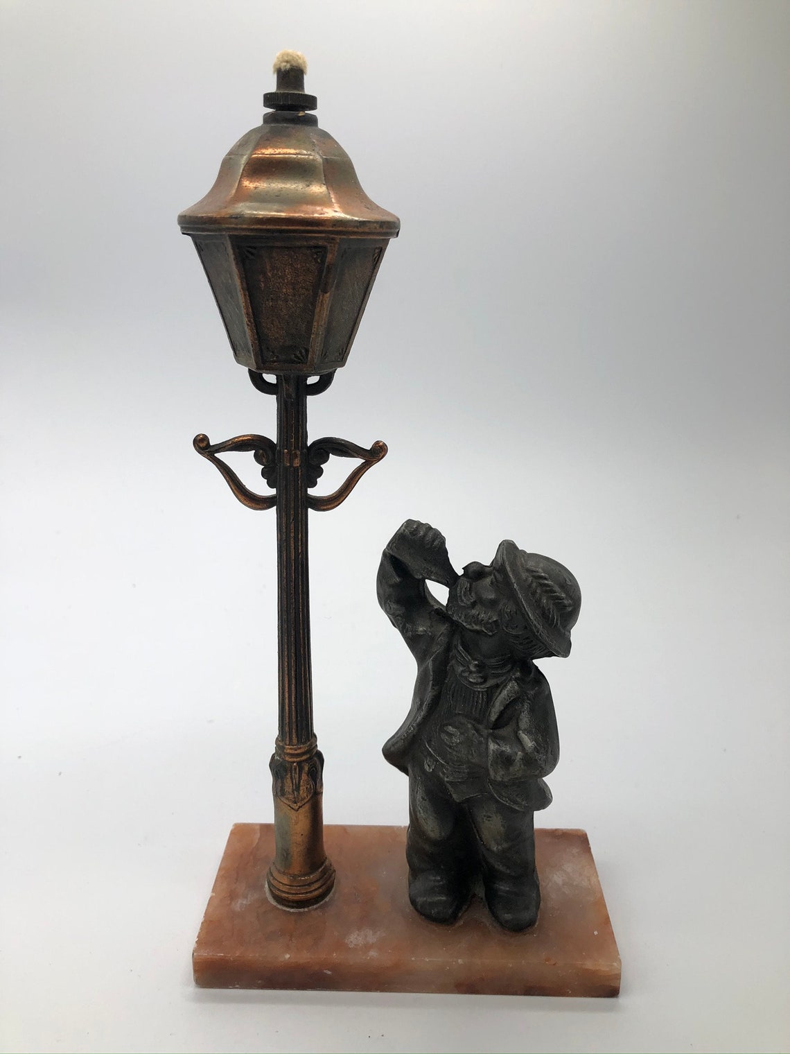 Drinking Man by Lamppost Oil Lamp Etsy UK