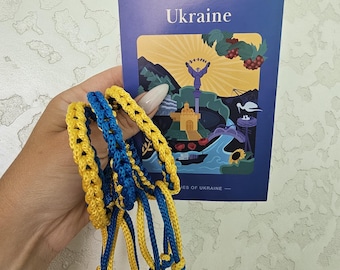 Ukrainian bracelets 2 pieces, flag of Ukraine bracelets, yellow-blue bracelets, patriotic bracelets