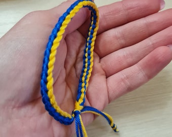 Ukrainian bracelets 2 pieces, flag of Ukraine bracelets, yellow-blue bracelets, patriotic bracelets