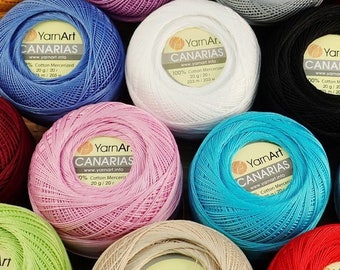 100% mercerized cotton CANARIAS YarnArt: Mercerized Cotton Yarn for Crochet & Summer Projects