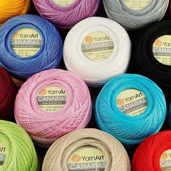 100% mercerized cotton CANARIAS YarnArt: Mercerized Cotton Yarn for Crochet & Summer Projects