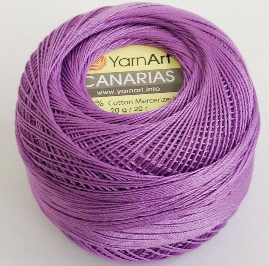 CANARIAS Yarnart 100 Mercerized Cotton Crochet Yarn Etsy