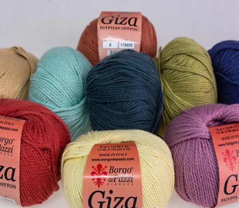 Egyptian cotton yarn Borgo de Pazzi Giza hypoallergenic yarn Italian cotton yarn summer yarn high quality cotton made in Italy