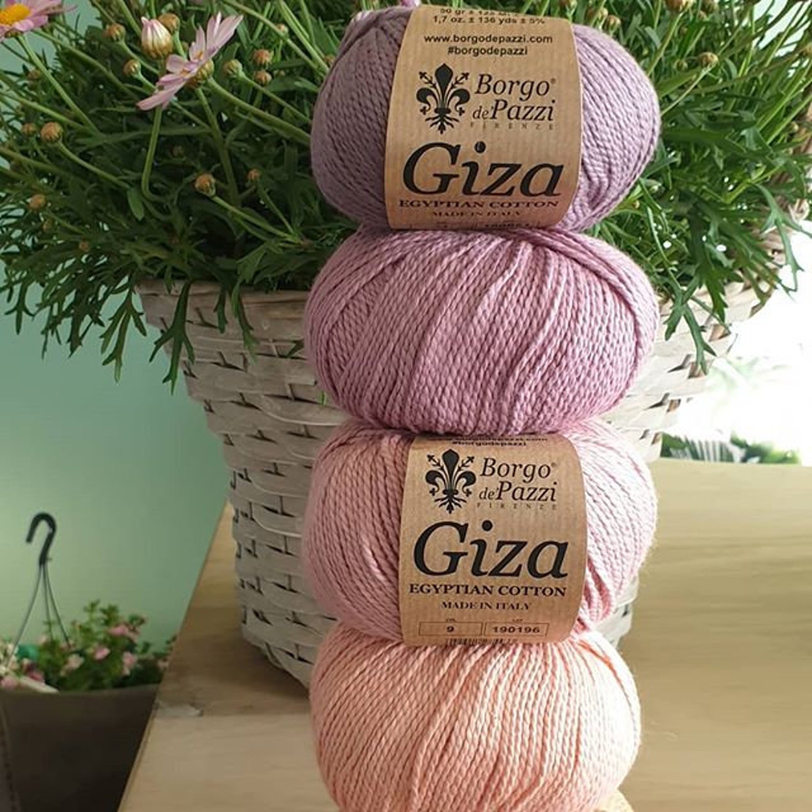 Egyptian cotton yarn de Pazzi Giza Italian cotton yarn Etsy
