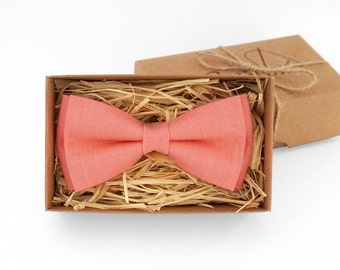 Blush pink Bow Tie Blush pink tie for wedding Light pink bow