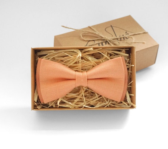 Peach bow tie Peach Wedding bow tie Bow Ties for Men Peach