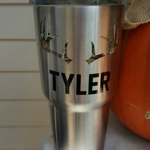 Yeti Decal in Camo Hunting Deer Antlers and Your Name Etsy Yeti Decal in Camo Hunting Deer Antlers and Your Name Etsy