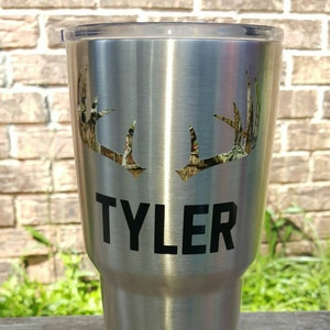 Yeti Decal in Camo Hunting Deer Antlers and Your Name Etsy Yeti Decal in Camo Hunting Deer Antlers and Your Name Etsy