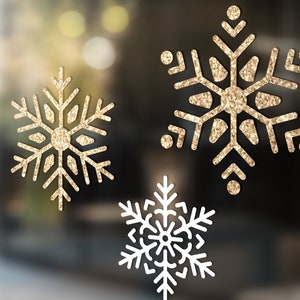 Snowflake Decals, Stickers, Christmas Decoration, Self Adhesive Vinyl for window, wall, decor objects etc.