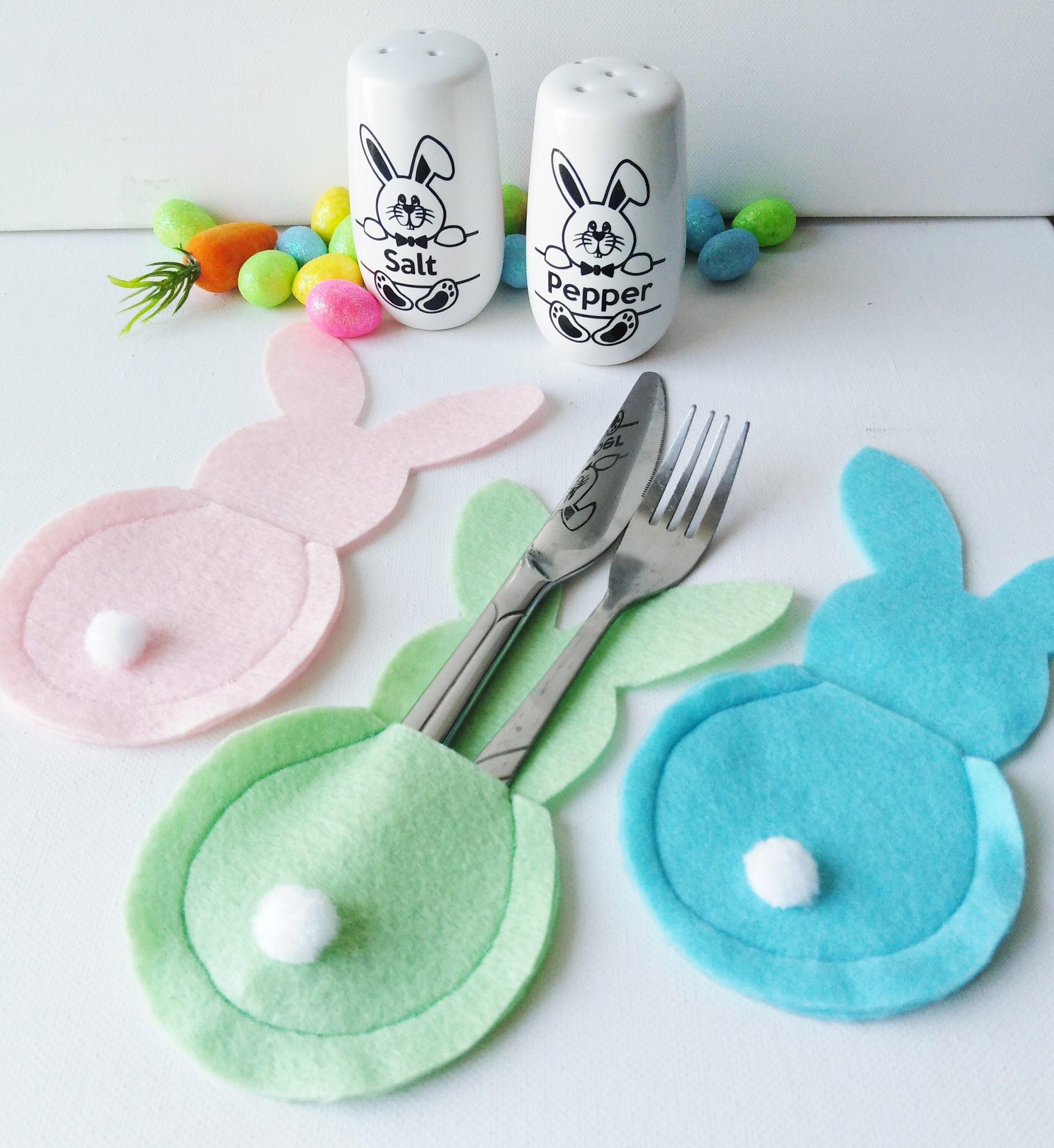Bunny Easter Cutlery Holders Easter Table Decoration Festive Etsy UK