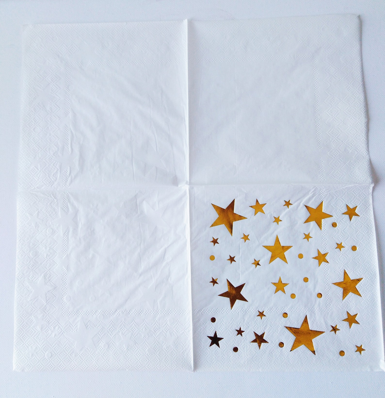 20 Gold Star Paper Napkins Wedding Birthday Anniversary Etsy
